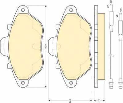 Girling 6109843 комплект тормозных колодок, дисковый тормоз на PEUGEOT 605 (6B)