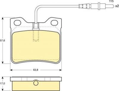 GIRLING Колодки тормозные PEUGEOT 406 1.6-3.0 95-04/607 2.0-3.0 00- задние (571398J, 6109852)