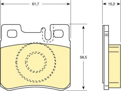 GIRLING Колодки тормозные MERCEDES W210/W202/W124/W201/R129/R170/A208 CLK задние (571435, 6109872)