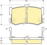 Girling 6109949 комплект тормозных колодок, дисковый тормоз на ACURA LEGEND