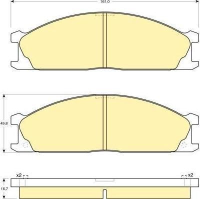 Girling 6110179 комплект тормозных колодок, дисковый тормоз на NISSAN TERRANO I (WD21)