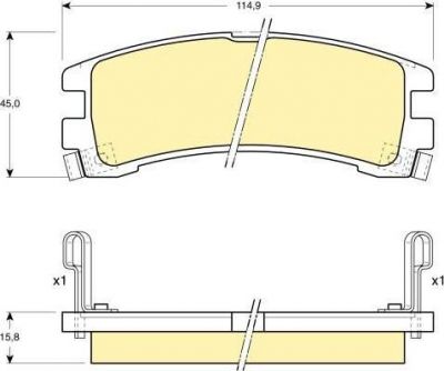 Girling 6110189 комплект тормозных колодок, дисковый тормоз на NISSAN TERRANO I (WD21)