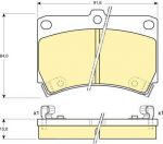 GIRLING Колодки тормозные передние MAZDA 121 90>96 323 90> 96> KIA RIO 00>02 (BCYC3323Z, 6110249)