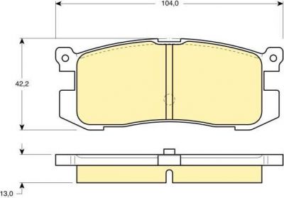 Girling 6110259 комплект тормозных колодок, дисковый тормоз на MAZDA 626 III Station Wagon (GV)