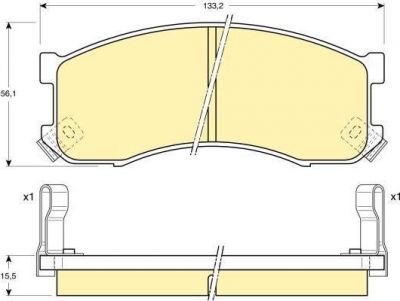 Girling 6110379 комплект тормозных колодок, дисковый тормоз на MAZDA 626 III Hatchback (GD)