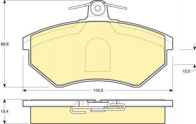 Girling 6110441 комплект тормозных колодок, дисковый тормоз на VW PASSAT Variant (3A5, 35I)