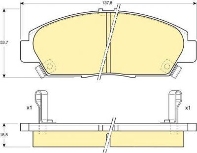 Girling 6110619 Колодки тормозные HONDA ACCORD/PRELUDE 93-98 передние