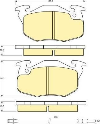 Girling 6110793 комплект тормозных колодок, дисковый тормоз на RENAULT SUPER 5 (B/C40_)