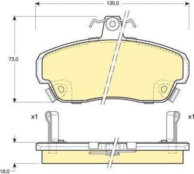 Girling 6110831 комплект тормозных колодок, дисковый тормоз на ROVER 800 (XS)