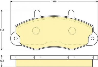 Girling 6110844 комплект тормозных колодок, дисковый тормоз на FORD TRANSIT c бортовой платформой/ходовая часть (E_ _)