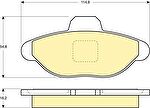Girling 6110993 комплект тормозных колодок, дисковый тормоз на FIAT CINQUECENTO (170)