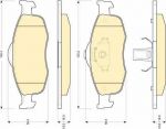 GIRLING Колодки тормозные FORD SCORPIO 2.5T/2.9 94>98/MONDEO 92>/96>00 без датч.передние (571832, 6111072)