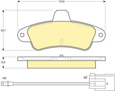 Girling 6111123 комплект тормозных колодок, дисковый тормоз на FORD MONDEO I (GBP)