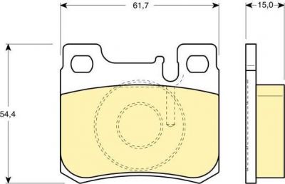 GIRLING Колодки торм зад W124 (571753, 6111302)