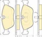Girling 6111592 комплект тормозных колодок, дисковый тормоз на VOLVO S70 (LS)