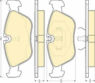 Girling 6111592 комплект тормозных колодок, дисковый тормоз на VOLVO S70 (LS)