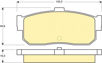 GIRLING Колодки тормозные задние NISSAN ALMERA 95- MAXIMA 95- PRIMERA 90-98 SUNNY 87-95 (440605M490, 6111729)