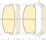 Girling 6111909 комплект тормозных колодок, дисковый тормоз на TOYOTA PREVIA (TCR2_, TCR1_)