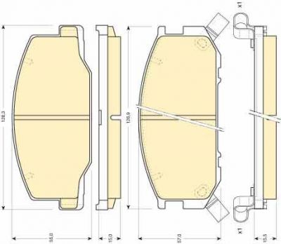 Girling 6111909 комплект тормозных колодок, дисковый тормоз на TOYOTA PREVIA (TCR2_, TCR1_)