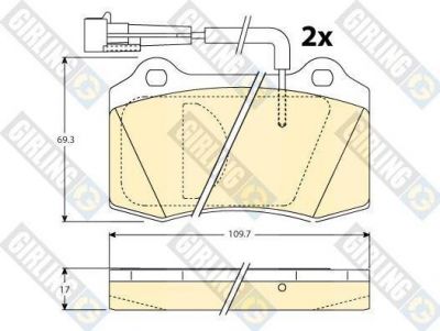Girling 6111919 комплект тормозных колодок, дисковый тормоз на CHRYSLER VIPER