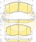 Girling 6111959 комплект тормозных колодок, дисковый тормоз на TOYOTA PREVIA (TCR2_, TCR1_)