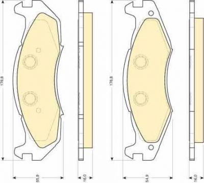 Girling 6112075 комплект тормозных колодок, дисковый тормоз на JEEP CHEROKEE (XJ)