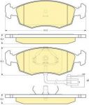 Girling 6112082 комплект тормозных колодок, дисковый тормоз на FORD SCORPIO I (GAE, GGE)