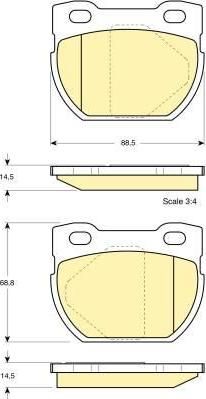 GIRLING Колодки тормозные зад. LR Defender 90-> (SFP000280, 6112096)