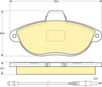GIRLING Колодки торм. Citroen - FIAT - Peugeot Dispatch/Ev (571843J, 6112163)
