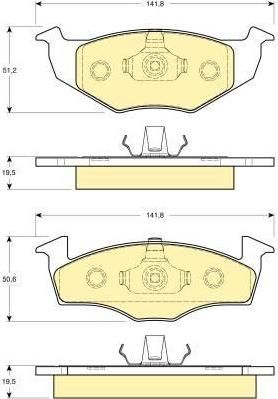 GIRLING Колодки торм.пер. SEAT - VW Cordoba/Cordoba Vario/ (571915, 6112182)