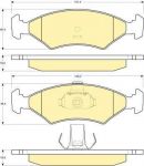 GIRLING Колодки тормозные передние FORD ESCORT SIERRA 80-93 (1039106, 6112222)