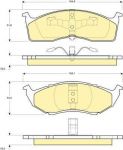Girling 6112363 Колодки тормозные CHRYSLER 300M/VOYAGER/DODGE CARAVAN передние