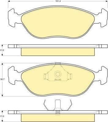 Girling 6112462 комплект тормозных колодок, дисковый тормоз на VOLVO 460 L (464)