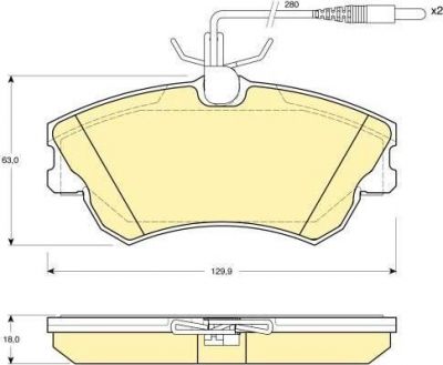 Girling 6112701 комплект тормозных колодок, дисковый тормоз на RENAULT ESPACE III (JE0_)