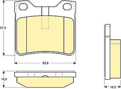 GIRLING Колодки тормозные задние PEUGEOT 406 95-04 607 00- (425266, 6112762)