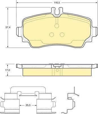 GIRLING Колодки тормозные MERCEDES A-CLASS W168 97-04 передние (571945, 6112931)