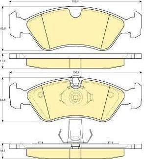 Girling 6113002 комплект тормозных колодок, дисковый тормоз на OPEL VECTRA B универсал (31_)