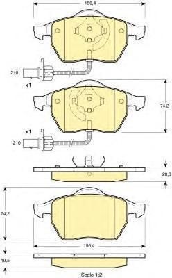 GIRLING Колодки тормозные перед. AUDI A4 A6 Passat B5 98-06 (4B0698151H, 6113072)