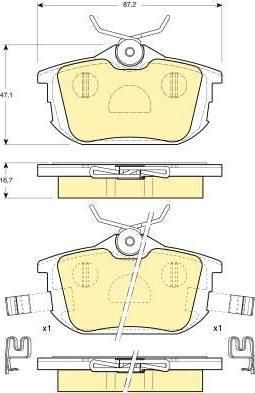 GIRLING Торм. Колодки зад. MITSUBISHI CARISMA 97- /COLT/Space Star (571941, 6113141)