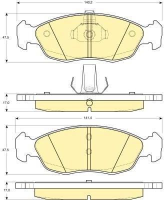 GIRLING Колодки торм пер XSARA 97-/306 00- (571509J, 6113222)