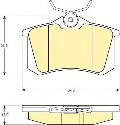 GIRLING Колодки тормозные зад. VAG A3/A4/A6/Fabia/Golf IV/Bora/Octavia//C3/C4/307/308 1,6-3,0L 95-> (571906, 6113301)