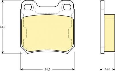 GIRLING Колодки тормозные OPEL OMEGA A/B VECTRA B/SAAB 900 93-98/9-3 98-03/9-5 задние (571389J, 6113462)