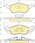 GIRLING Колодки тормозные передние FORD FOCUS 98>05 (1136519, 6113582)