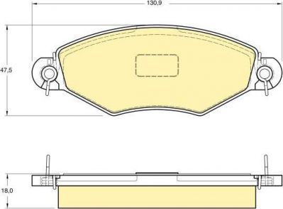 GIRLING Колодки тормозные передние PEUGEOT 206 98- 306 94-02 (425204, 6113614)