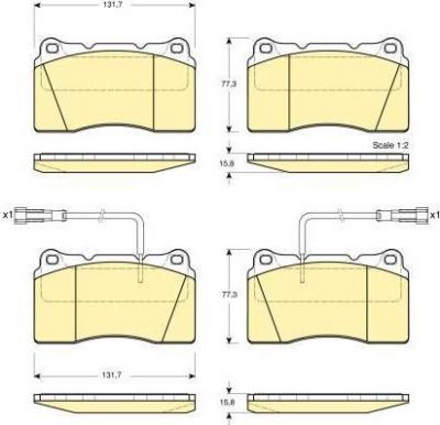 Girling 6113639 Колодки тормозные ALFA ROMEO 159/166/BRERA/SPIDER передние