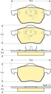 GIRLING Колодки тормозные AUDI A4 95>01/VOLKSWAGEN PASSAT 96>05 без датчика передние (571921, 6113762)