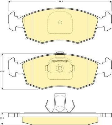Girling 6113832 комплект тормозных колодок, дисковый тормоз на FIAT PALIO Weekend (178DX)