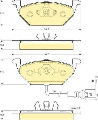 GIRLING Колодки тормозные перед. VW A3 Golf IV Bora Fabia (1J0698151D, 6113865)