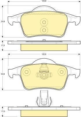 GIRLING Колодки тормозные зад S60 S80 V70 97- XC70 97- (86349250, 6113892)