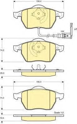 GIRLING Колодки тормозные передние AUDI A3 TT SKODA OCTAVIA VW BORA GOLF POLO 97- SEAT LEON, TOLEDO 99- (8N0698151A, 6114032)